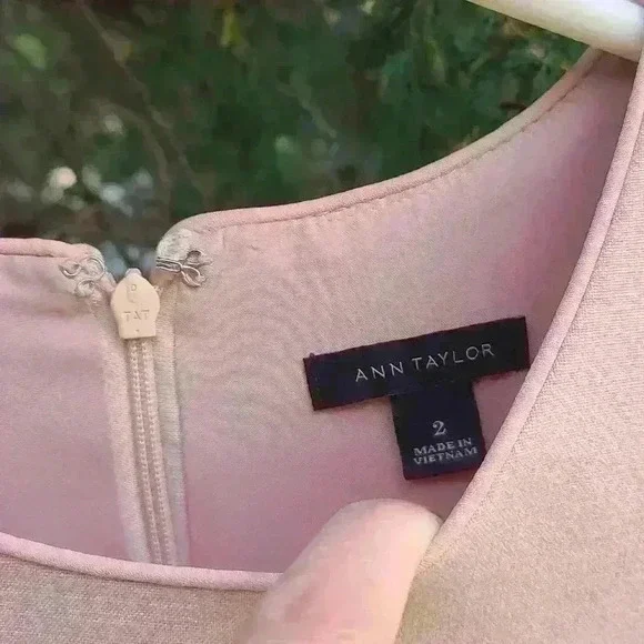 Ann Taylor light pink blush dress size  2 - Picture 4 of 16